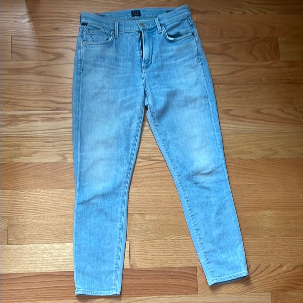 Citizens of humanity, light blue rocket crop jeans